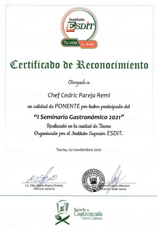 Seminario Gastronómico ESDIT
