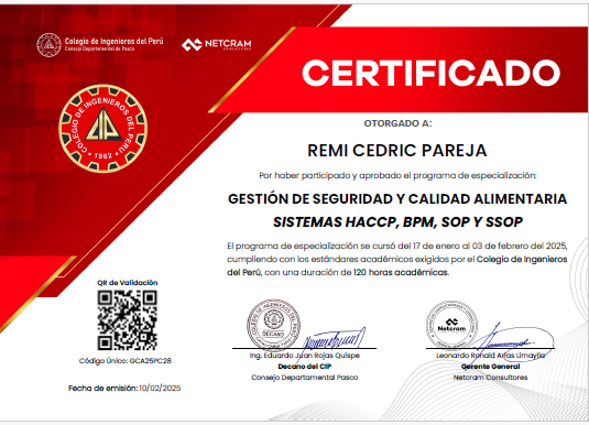 Gestión de Seguridad Alimentaria